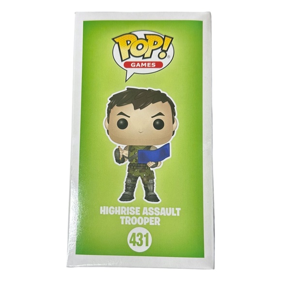 Funko Pop! Games Fortnite Highrise Assault Trooper #431 Vinyl DAMAGED - Picture 3 of 4